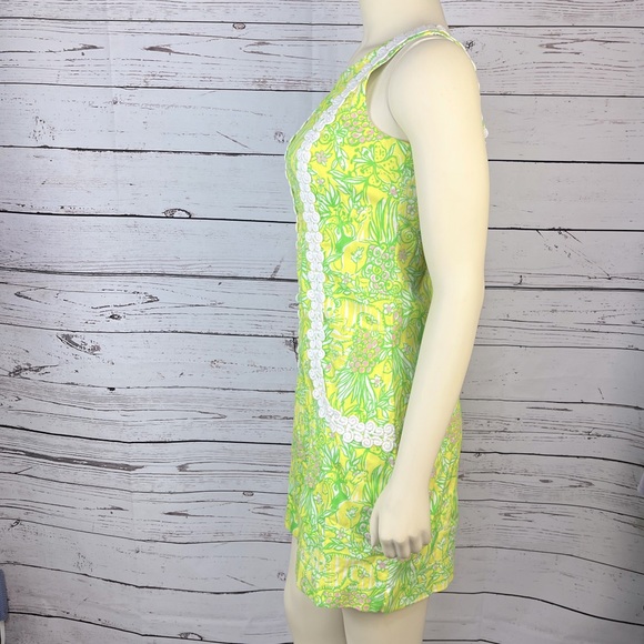 NWOT Lilly Pulitzer Liz Shift Dress Sweet Tarty in Crazy Cat House Print Size 00 - Picture 4 of 12
